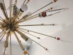 AMBER SPIKES MURANO GLASS  SPUTNIK OVAL CHANDELIER - Image 2