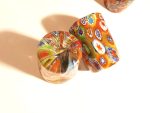 COLORFUL FLOREAL MURRINE AND GOLD-LEAF CRUMPLED MURANO GLASSES - Image 5