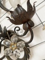 BRUNITO AND RUSH Florentine Wrought Iron Wall Lamp With Floreal Crystals - Image 9