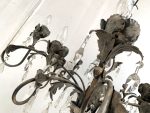 BROWN AND GOLD-LEAF CLAY FLORENTINE IRON CHANDELIER - Image 11