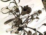 BROWN AND GOLD-LEAF CLAY FLORENTINE IRON CHANDELIER - Image 10