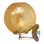 Contemporary "Ballotton" Amber Murano Glass Wall Sconce
