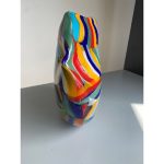 Contemporary Abstract Oval Vase in Murano Glass - Image 2