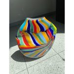 Contemporary Abstract Oval Vase in Murano Glass - Image 6