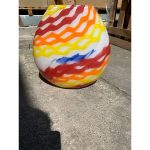 Contemporary Abstract Vase in Milky White Murano Glass Attributed With Colored Reeds - Image 8