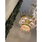 BELT PINK “PALMETTE” MURANO GLASS CHANDELIER - Image 3