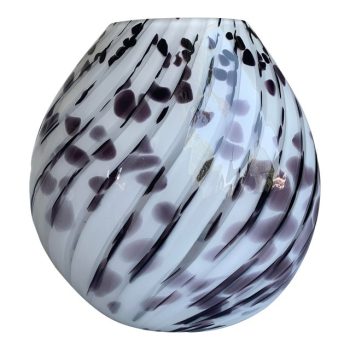 Contemporary White Table Lamp in Murano Glass With Murrine