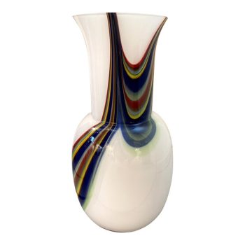 Contemporary Murrine Murano Glass With Multicolored Vase