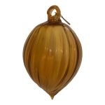 1970s Vintage Amber Christmas Ball From Made Murano Glass, Italy