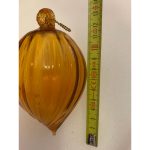 1970s Vintage Amber Christmas Ball Murano Glass, Italy - Image 4