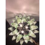 Green “Palmette” Murano Glass Belt Chandelier - Image 3
