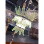 Green “Palmette” Murano Glass Belt Chandelier - Image 2