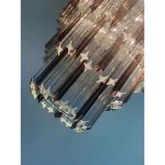 Huge "Quadriedro" Fumè and Clear Murano Glass Chandelier - Image 5