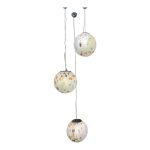 Italian Murano Style Glass Sphere Waterfall Pendants - Set of 3