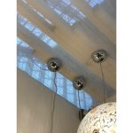 Italian Murano Style Glass Sphere Waterfall Pendants - Set of 3 - Image 2