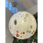 Italian Murano Style Glass Sphere Waterfall Pendants - Set of 3 - Image 8