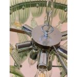 Green “Palmette” Murano Glass Belt Chandelier - Image 5