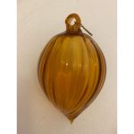 1970s Vintage Amber Christmas Ball Murano Glass, Italy - Image 5