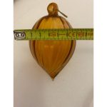 1970s Vintage Amber Christmas Ball Murano Glass, Italy - Image 6