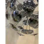 Italian Hand-Made Brass chromed Cap Sputnik Chandelier - Image 3