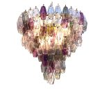 Multicolor "Poliedri" Murano Glass Chandelier