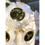 Venied-White “Alabastro" Murano Glass Sputnik gold Chandelier - Image 12