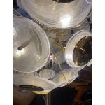 Venied-White “Alabastro" Murano Glass Sputnik gold Chandelier - Image 2