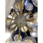 Venied-White “Alabastro" Murano Glass Sputnik gold Chandelier - Image 3