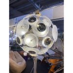 Venied-White “Alabastro" Murano Glass Sputnik gold Chandelier - Image 4