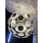 Venied-White “Alabastro" Murano Glass Sputnik gold Chandelier - Image 5