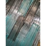 Water-Green and Fumè "Tronchi" Murano Glass Chandelier - Image 7