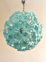 Venetian Green-Wather Flowers Murano Glass Sputnik Chandelier - Image 5