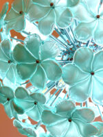 Venetian Green-Wather Flowers Murano Glass Sputnik Chandelier - Image 6