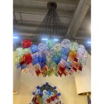 Multicolored Drops “CLOUD” Murano Glass Chandelier - Image 10