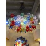 Multicolored Drops “CLOUD” Murano Glass Chandelier - Image 3