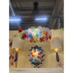 Multicolored Drops “CLOUD” Murano Glass Chandelier - Image 9
