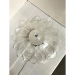 Contemporary transparent "petals" Murano glass Flush mount - Image 11