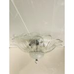 Contemporary transparent "petals" Murano glass Flush mount - Image 2