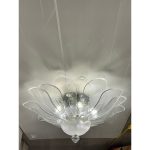 Contemporary transparent "petals" Murano glass Flush mount - Image 3