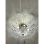 Contemporary transparent "petals" Murano glass Flush mount - Image 4