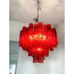 Red "Campari Colour" Chandelier in Murano Glass - Image 5