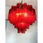 Red "Campari Colour" Chandelier in Murano Glass - Image 6