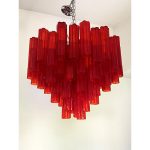 Red "Campari Colour" Chandelier in Murano Glass - Image 7