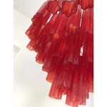 Red "Campari Colour" Chandelier in Murano Glass - Image 8