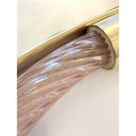 Scenographic Pink and Gold Mirror with "Torchon" Murano Glass - Image 9