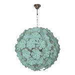 Venetian Green-Wather Flowers Murano Glass Sputnik Chandelier - Image 7