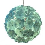 Venetian Green-Wather Flowers Murano Glass Sputnik Chandelier - Image 2