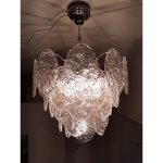 Murano Glass Italian "Nuvoletta" Chandelier - Image 8