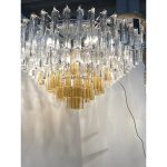 Vintage Amber "Quadriedro" Murano Glass Chandelier - Image 6