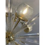 Contemporary Mid-Century Modern Style Sputnik Blue Murano Glass Chandelier - Image 5